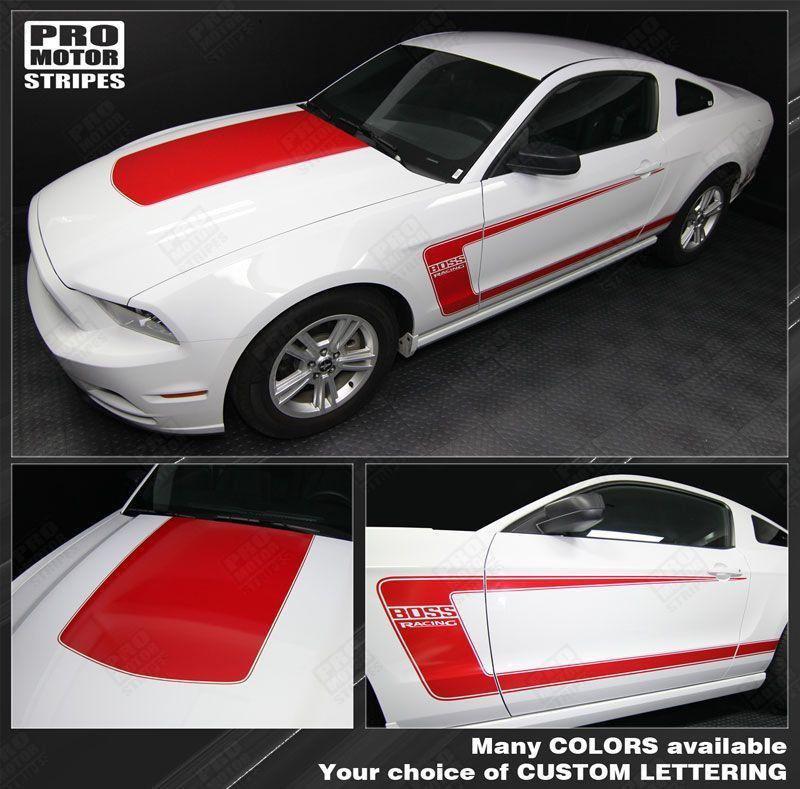 Ford Mustang 2005-2017 BOSS 302 Style Hood & Side Stripes
