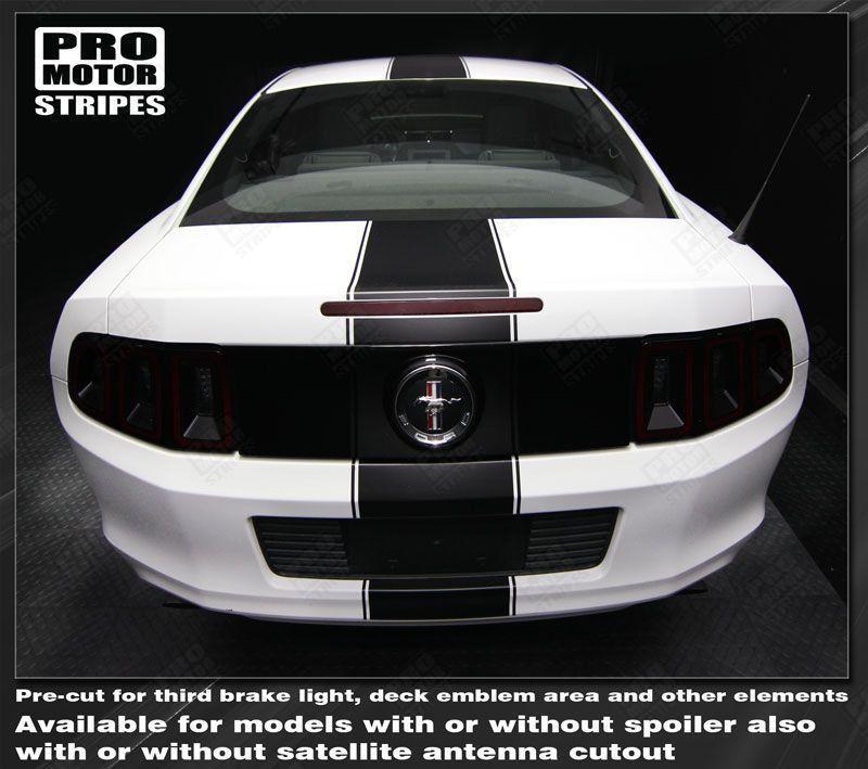 Ford Mustang 2005-2023 Over-The-Top Narrow Center Rally Stripes
