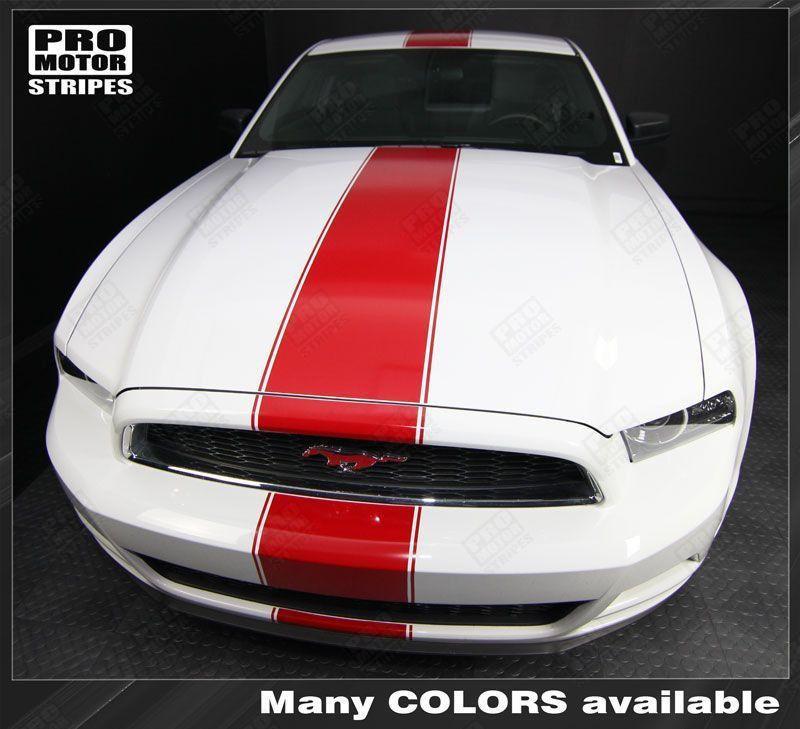 Ford Mustang 2005-2023 Over-The-Top Narrow Center Rally Stripes