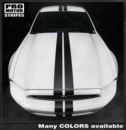 Ford Mustang 2005-2023 Over-The-Top Narrow Double Rally Stripes
