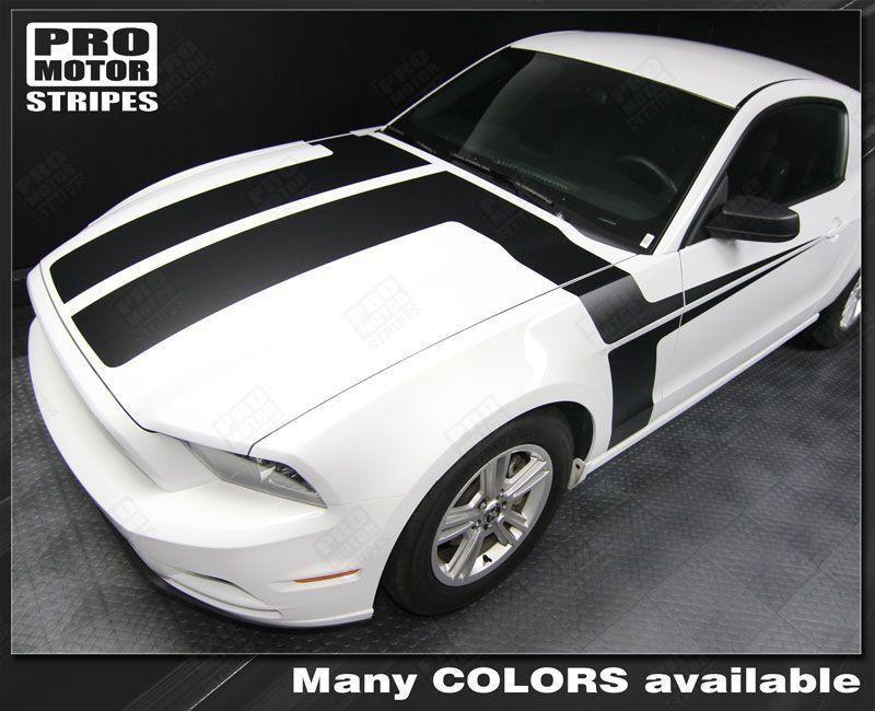 Ford Mustang 2013-2014 Hood and Side Accent Stripes