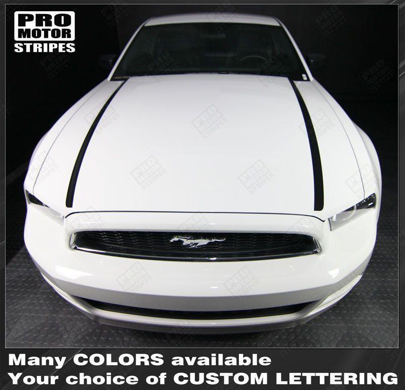 Ford Mustang 2013-2014 Hood Spear Side Stripes