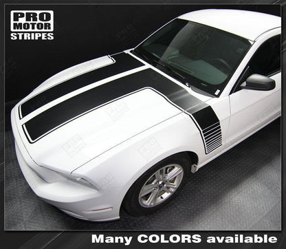 Ford Mustang 2013-2014 Hood to Side Double Stripes
