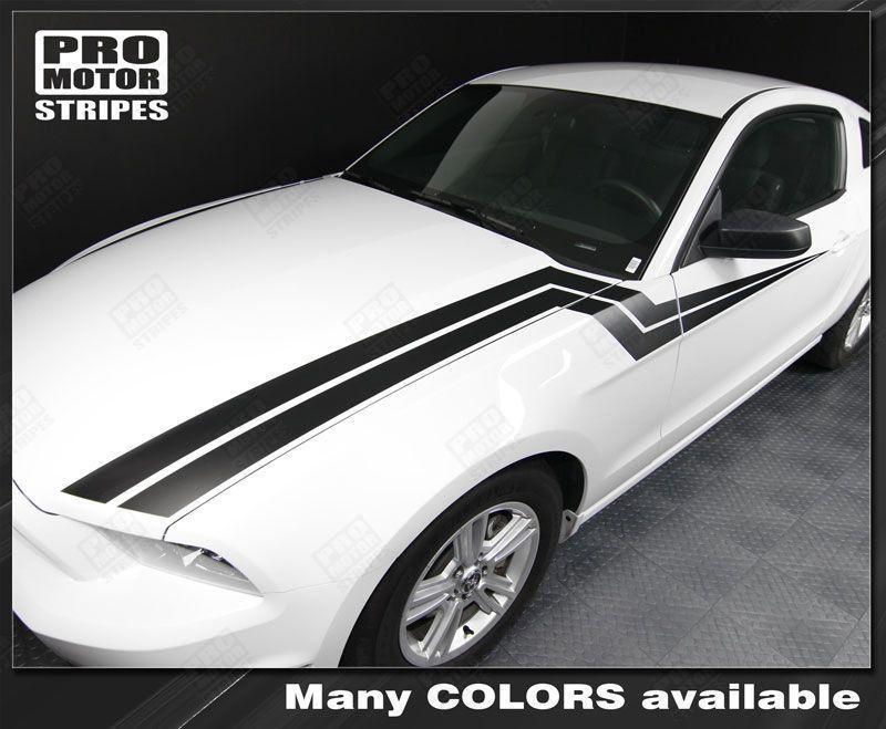 Ford Mustang 2005-2009 & 2013-2014 Hood to Side Thunderbolt Stripes