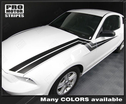Ford Mustang 2005-2009 & 2013-2014 Hood to Side Thunderbolt Stripes