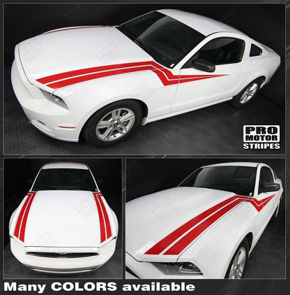 Ford Mustang 2005-2009 & 2013-2014 Hood to Side Thunderbolt Stripes