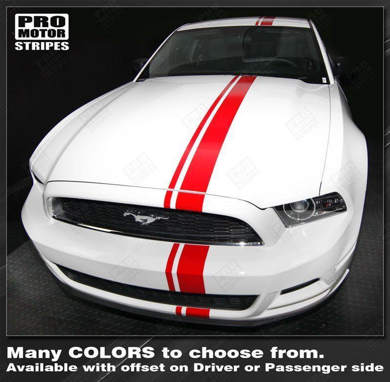 Ford Mustang 2005-2009 & 2013-2023 Over-The-Top Offset Rally Stripes