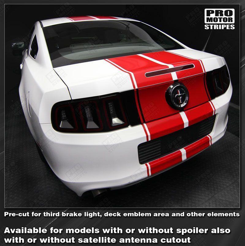 Ford Mustang 2005-2009 & 2013-2017 Pre-cut Over-The-Top Double Rally Stripes