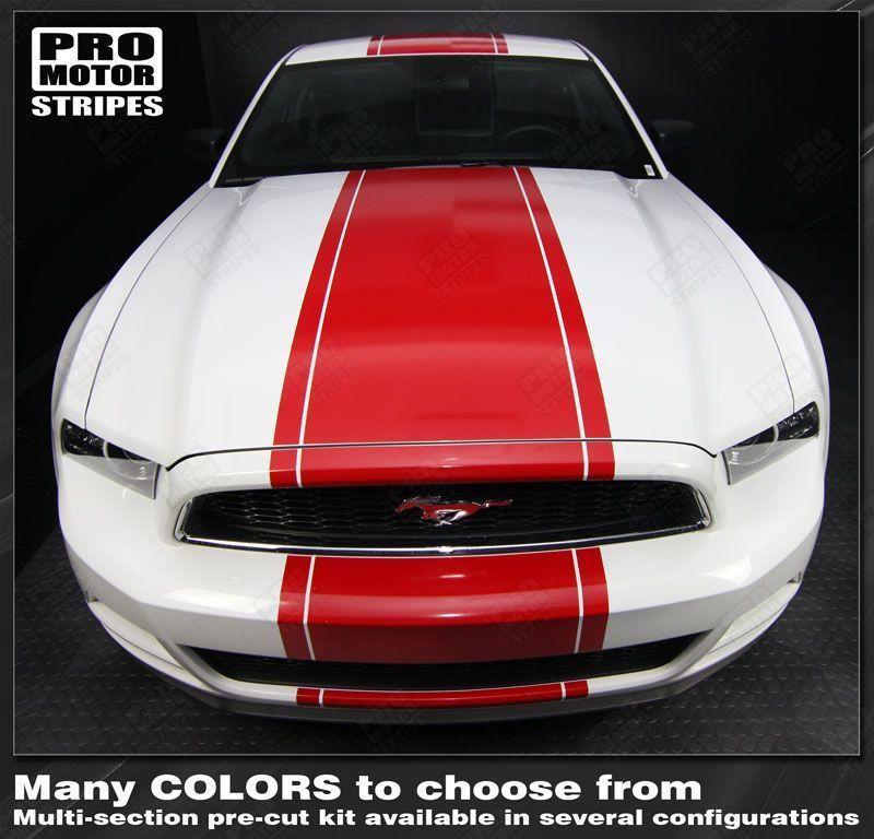 Ford Mustang 2005-2009 & 2013-2017 Pre-Cut Over-The-Top Rally Stripes