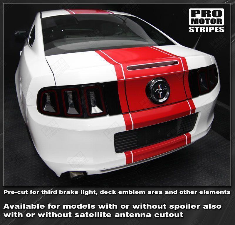 Ford Mustang 2005-2009 & 2013-2017 Pre-Cut Over-The-Top Rally Stripes