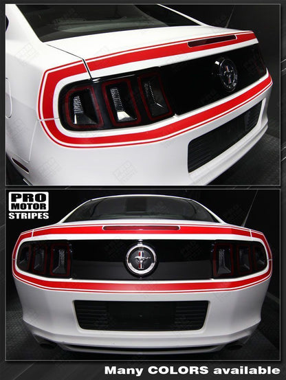Ford Mustang 2013-2014 Retro Style Rear Fascia Stripes