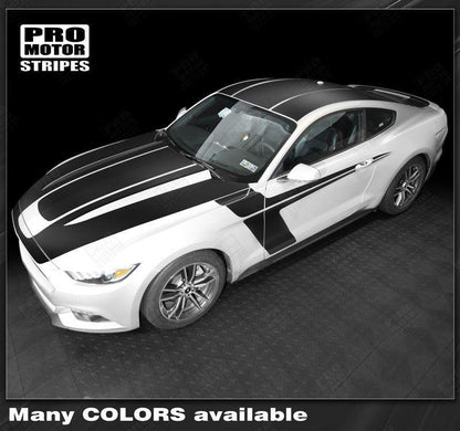 Ford Mustang 2015-2017 Over The Top and Side Sport Stripes