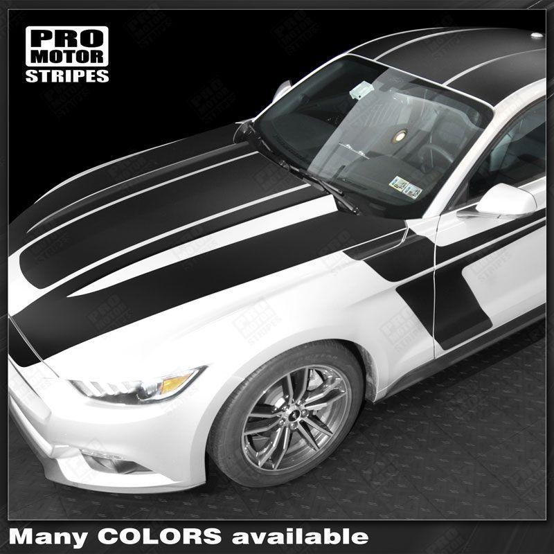 Ford Mustang 2015-2017 Over The Top and Side Sport Stripes