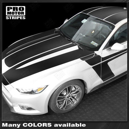 Ford Mustang 2015-2017 Over The Top and Side Sport Stripes