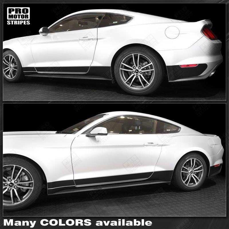 Ford Mustang 2015-2023 Rocker Panel Blackout Side Stripes