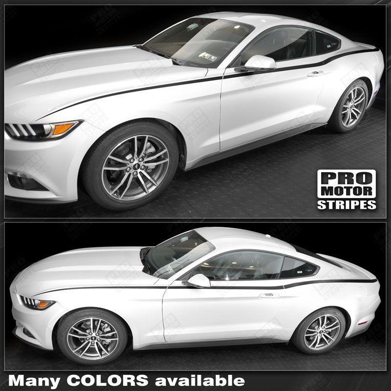 Ford Mustang 2015-2017 Hood & Side Accent Stripes Decals
