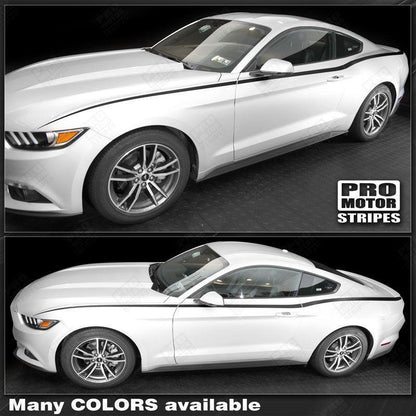 Ford Mustang 2015-2017 Hood & Side Accent Stripes Decals