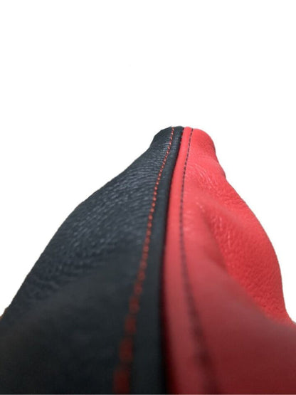 2005-2009 FORD MUSTANG GT Red & Black Leather Manual Shift Boot Cover