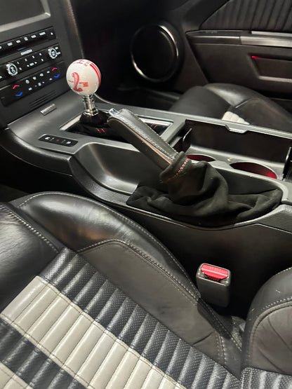 2010-2014 FORD MUSTANG GT Genuine Real Suede Emergency Brake & Shift Boot Cover Set