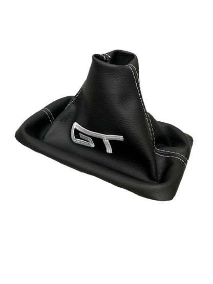 Embroidered Synthetic Leather Shift Boot Cover For 2005-2009 Ford Mustang GT Convertible Coupe