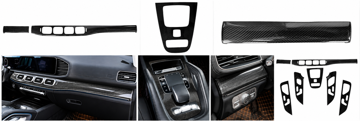 Carbon Fiber Interior Trim Kit Center Console Dashboard Mercedes Benz W167 GLE Class 2019