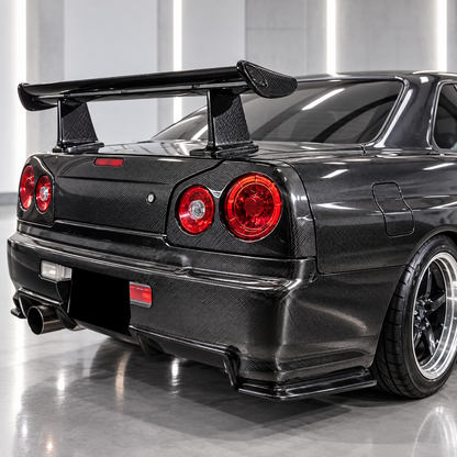STRATEC Carbon Fiber Taillight Cover for Nissan Skyline R34 GTR / GTT / GT