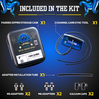 The Digi Sync - Digital Carb & Throttle Body Sync Tool - 2, 4, or 6 Channel