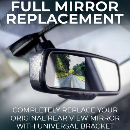 Master Tailgaters 10.5" Rear View Mirror with 4.3" LCD Screen + OnStar Buttons for Existing Wiring | Rearview Universal Fit | Auto Adjusting Brightness LCD | Anti Glare | Full Mirror Replacement