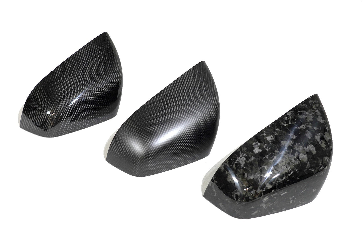 2016-2026 Tesla Model X OEM Design Dry Carbon Fiber Mirror Cover Overlays | FYBR Aerodynamics