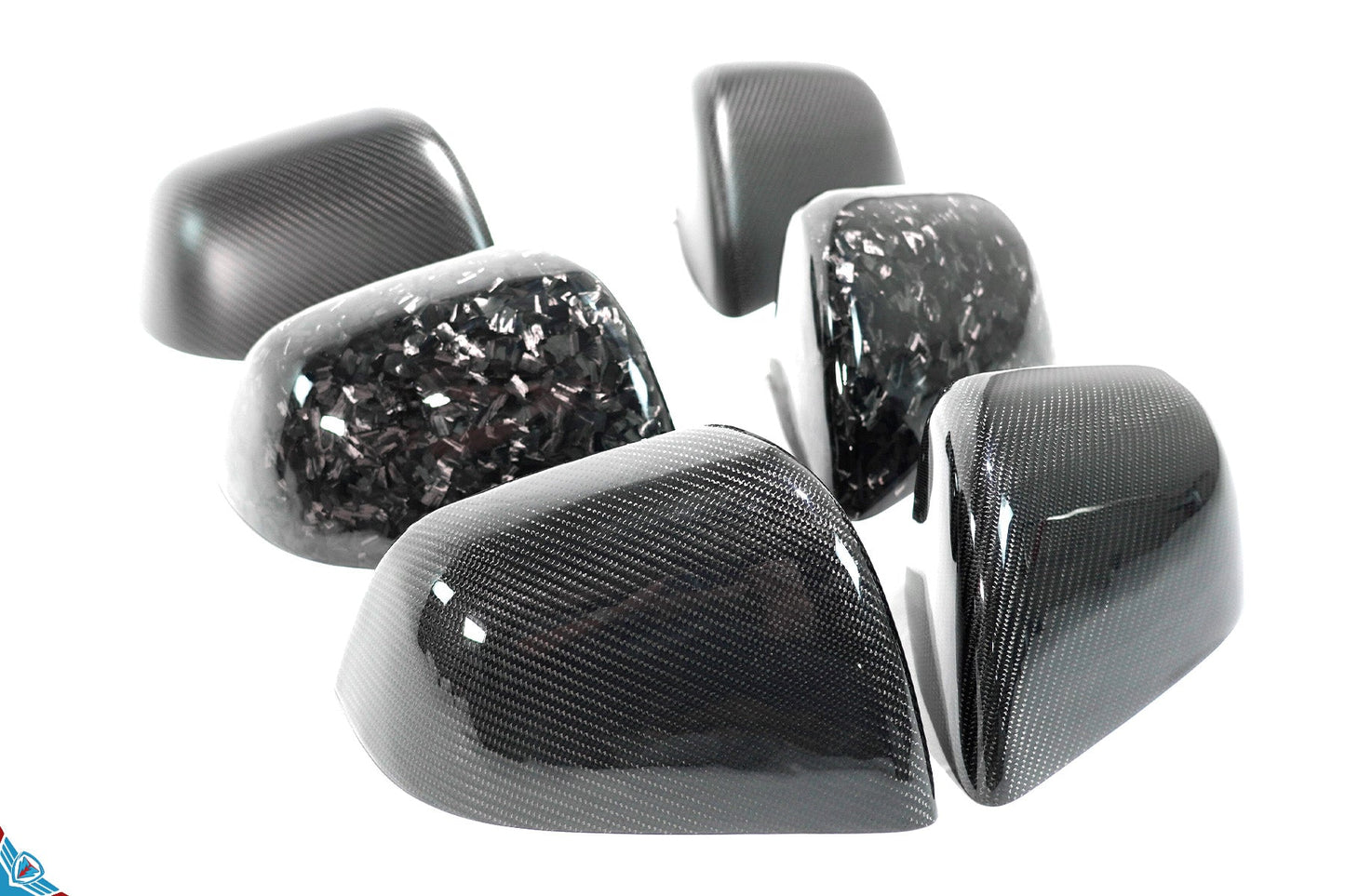 2020-2024 Tesla Model Y (1st-Gen) OEM Replacement Style Carbon Fiber Mirror Covers | FYBR Aerodynamics