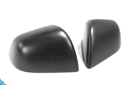 2020-2024 Tesla Model Y (1st-Gen) OEM Replacement Style Carbon Fiber Mirror Covers | FYBR Aerodynamics