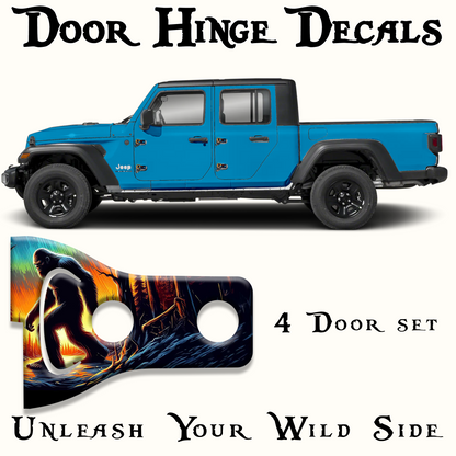 Bigfoot Door hinge decals 1
