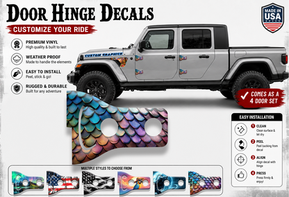 Dragon scales Door hinge decals 17