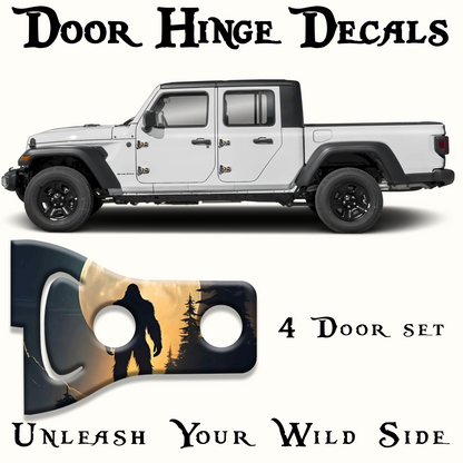 Bigfoot print Door hinge decals 35