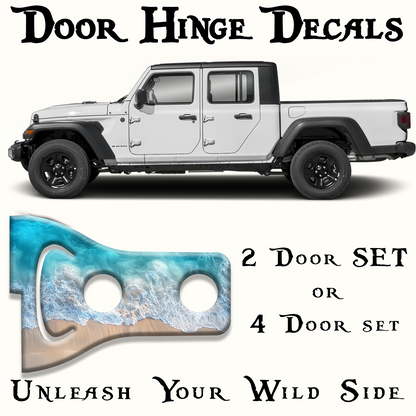 Beach Door hinge decals 6