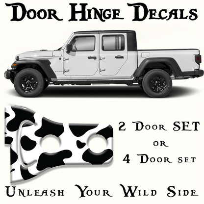 Cow prints Door hinge decals 7