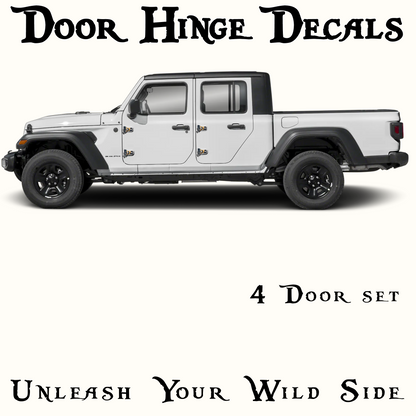 Yellow print Door hinge decals 22