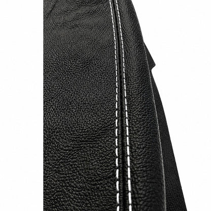 Black Leather Center Console Armrest Cover For Chevrolet Corvette C5 1997-2004
