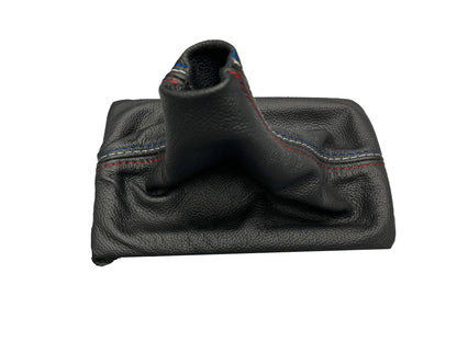 Genuine LEATHER Shift Boot Cover + Frame Fits For Ford Mustang GT 2005 2006 2007 2008 2009