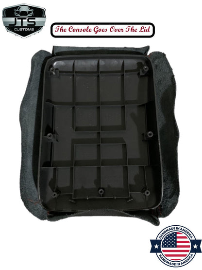2008 - 2016 Subaru Impreza WRX STI Shift E-Brake Boot & Console Lid Cover Set In Black With Red Stitching