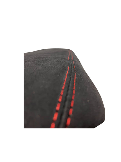 Black Alcantara Real Suede Shift Handbrake Boot Console lid Cover For Chevy Corvette C6 2005-2013