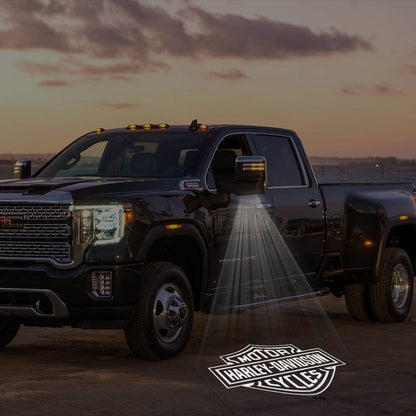 GMC Sierra Premium Side Wing Mirror Puddle Lights Various Designs 2015-2026