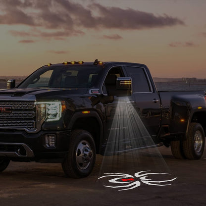 GMC Sierra Premium Side Wing Mirror Puddle Lights Various Designs 2015-2026