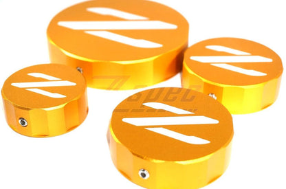 ZSPEC Reservoir Cap Cover Set (BMC, CMC, PS, CO) for Nissan Z32 300zx, Billet Aluminum