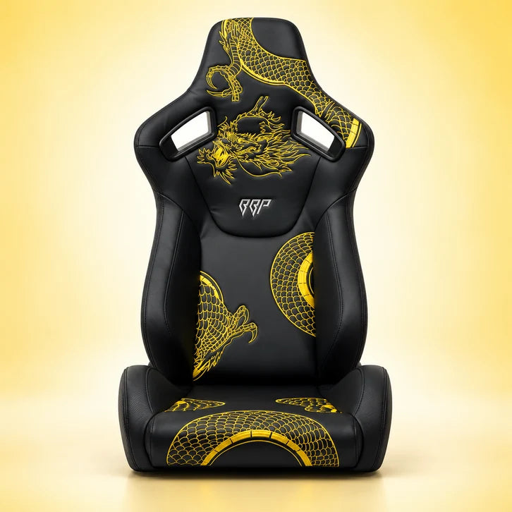 BULL BOOST Ryujin Collection Gold Dragon Reclinable Racing Seats – Pair