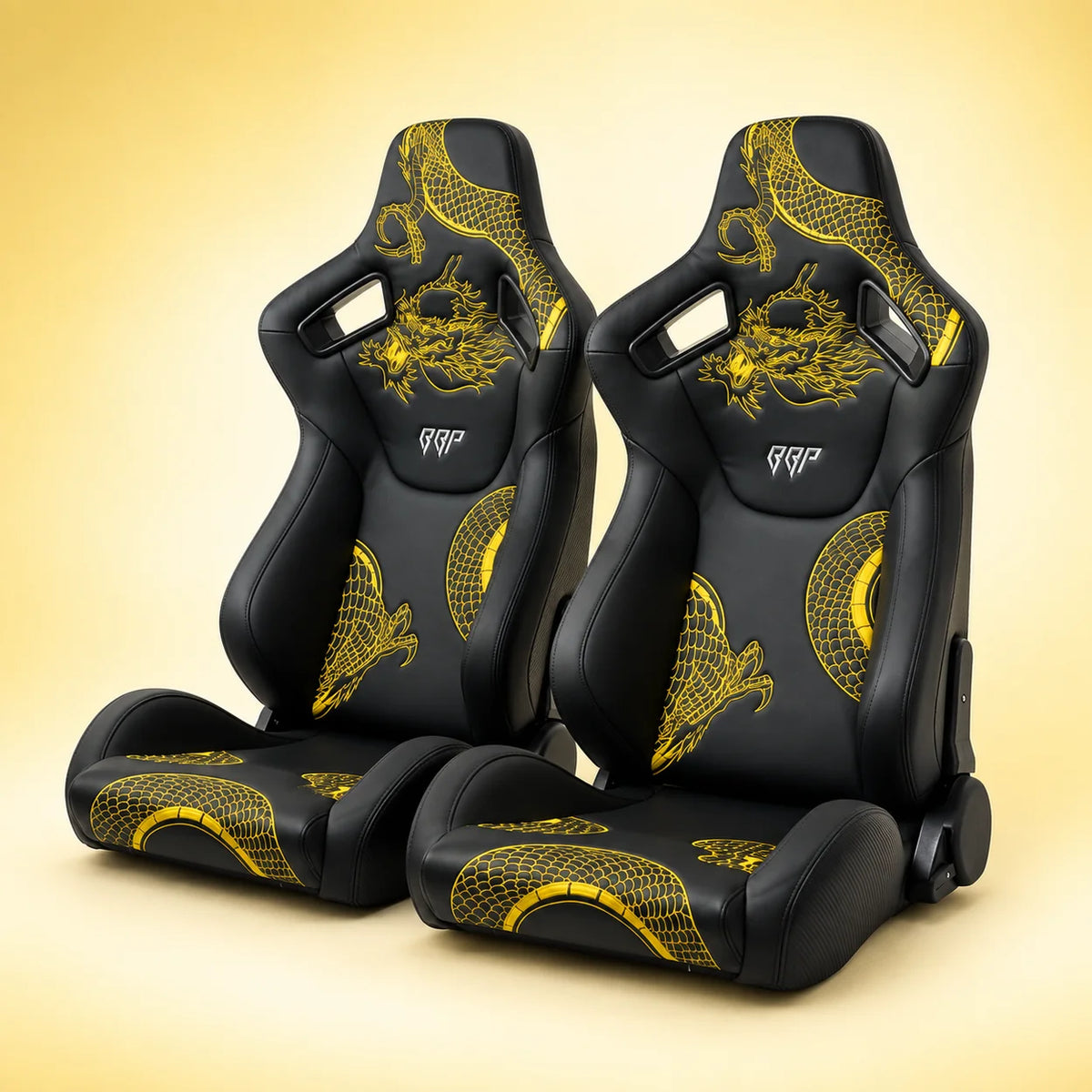BULL BOOST Ryujin Collection Gold Dragon Reclinable Racing Seats – Pair