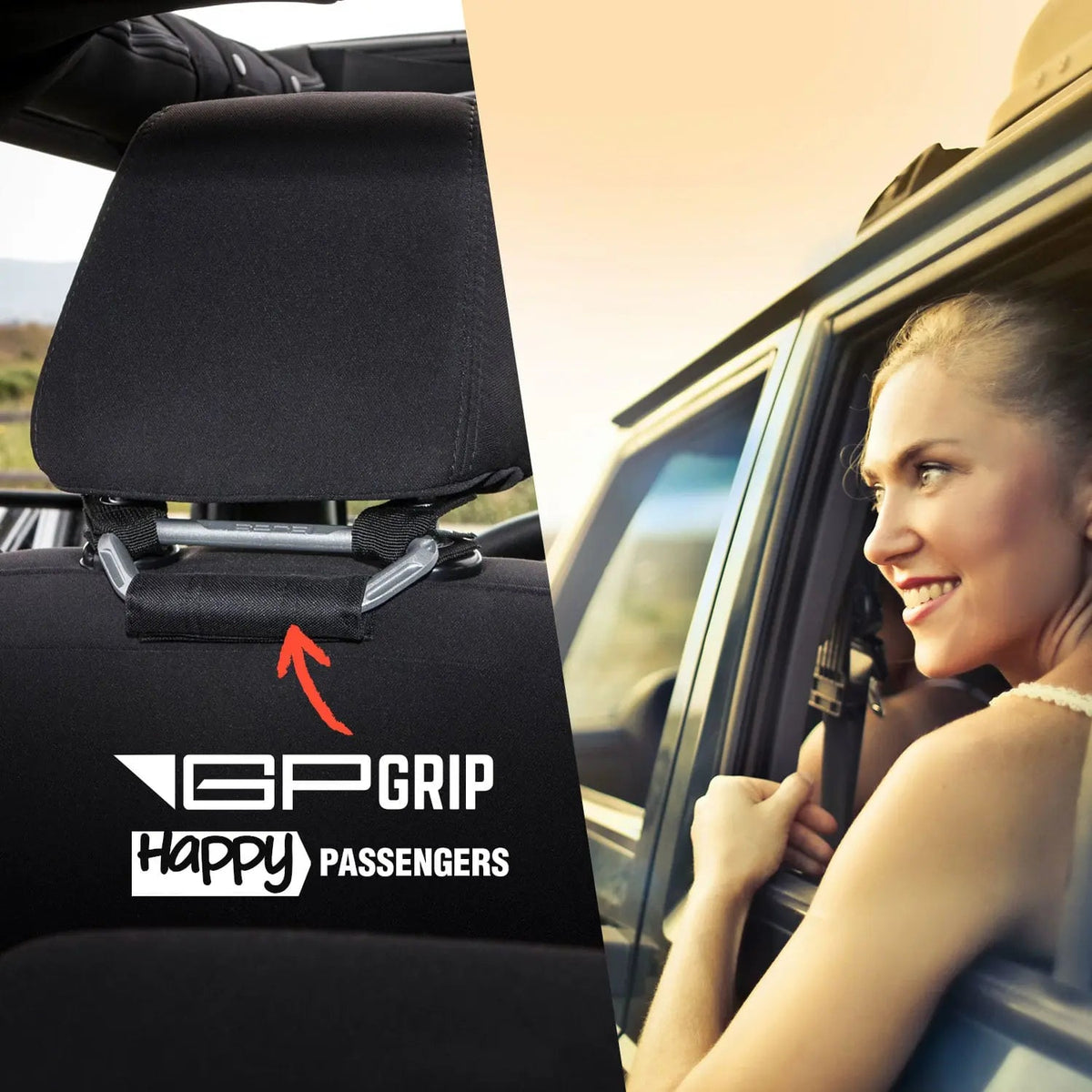 GP Back Grip PRO — Rear Headrest Handles for All Cars & Trucks