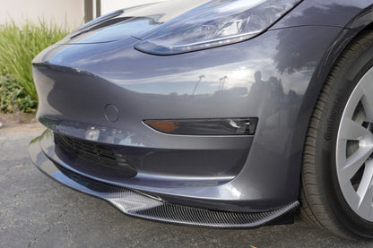 2017-2023 Tesla Model 3 (MK1) ATS Style Carbon Fiber Front Lip | FYBR Aerodynamics