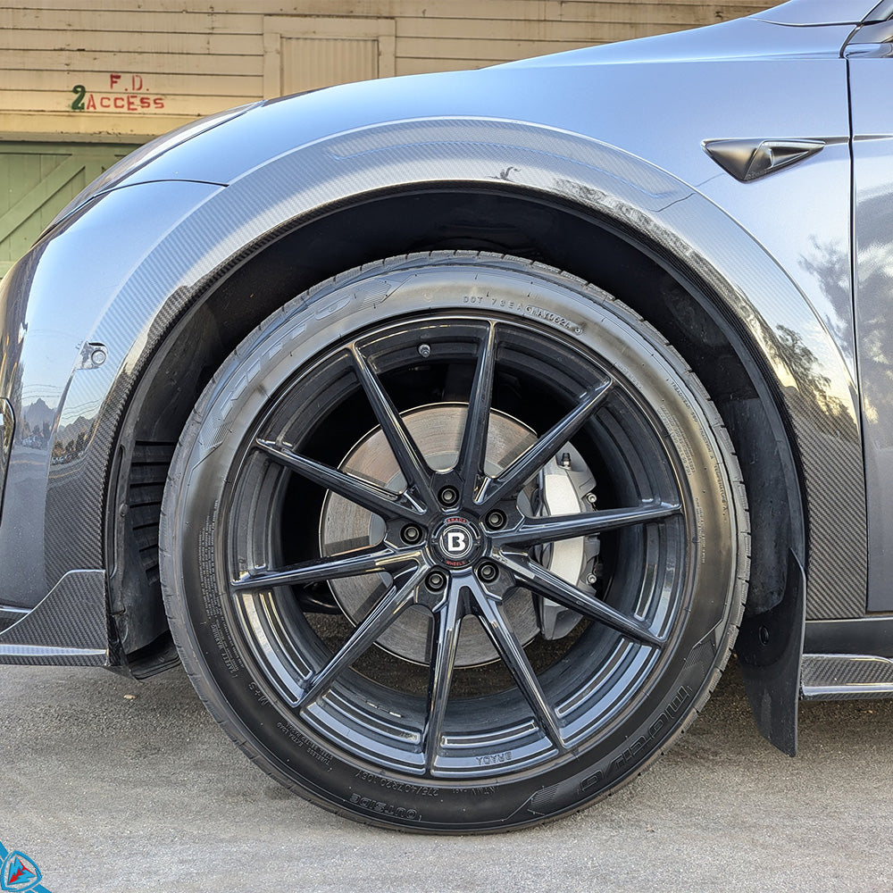 2020-2024 Tesla Model Y (1st-Gen) SDX Style Dry Carbon Fiber Fender Flares | FYBR Aerodynamics