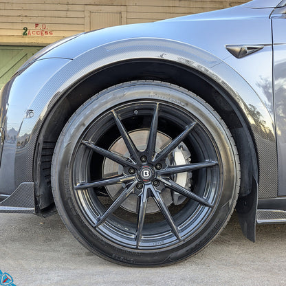2020-2024 Tesla Model Y (1st-Gen) SDX Style Dry Carbon Fiber Fender Flares | FYBR Aerodynamics